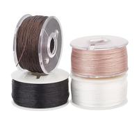 PH PandaHall 200 Yards 0.1mm Bead String 4 Colors Bracelet Thread Seed Bead String for Leather Stitching Beading Jewellery Bracelets Necklace Making