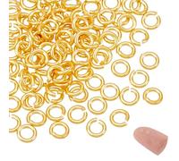 PH PandaHall 200pcs 925 Sterling Silver Open Jump Rings 2.5mm O Rings Jewellery Links 24 Gauge Connector Ring for Bracelet Necklace Earring DIY Jewellery Making Keychain Handicrafts, Golden