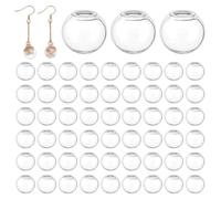 PH PandaHall 200pcs Mini Glass Globes 10mm Glass Ball Bottle Small Orbs Ball Glass Spheres Glass Crystal Ball Craft Glass Ball Hollow Ball for UV Resin Jewelry Making Earring Necklace DIY Craft