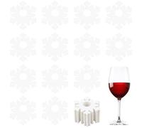PH PandaHall 200pcs Paper Wine Glass Charms, 2.8x2.5 inch Snowflake Drink Tag Disposable Drink Charm White Paper Tag Cup Identifier Wine Beverage Charms for Glass Champagne Cocktails Wedding Christmas