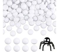 PH PandaHall 200pcs White Eyes Cabochons, 10mm Flatback Animal Eyes Flat Back Cabochon Craft Resin Dome Button for Stuffed Animal Amigurumi Bear Teddy Puppet Cat Making Scrapbooking Projects