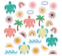 PH PandaHall 20pcs 10 Styles Ocean Iron on Patches, Embroidered Patches Sea Wave Patches Sew On Patches Sea Turtle Rainbow Applique Patch for Hats Backpack Clothes Jeans Jackets Cap Clothes DIY Crafts