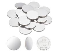 PH PandaHall 20PCS 32 mm Stainless Steel Coin Blanks Disc Engraving Challenge Coin 3mm Thick Circle Metal Disk Tags Stamping Blanks for DIY Crafts Engraving Stamping Collection Supplies, Stainless