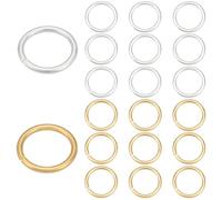 PH PandaHall 20Pcs 925 Sterling Silver Open Jump Rings, 8mm Jewellery Connector Ring O Rings Junction Ring Connectors for Earring Necklace Bracelet Jewellery Keychain Making, Silver/Golden