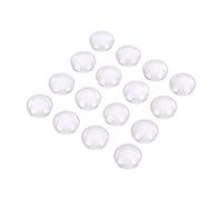 PH PandaHall 20pcs Half Round Glass Cabochons, 14mm Transparent Flat Back Glass Dome Tile for Cameo Photo Pendant Necklace Bracelet Earring Ring Keychain DIY Craft Jewelry