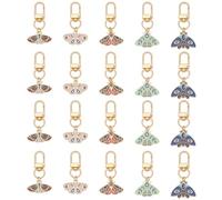 PH PandaHall 20PCS Moth Keychains 5 Styles Enamel Insect Key Ring Delicate Butterfly Dangle Pendant Decorations with Swivel Clasps for Keys Purses Bags Accessories Cell Phone Decoration Car Present