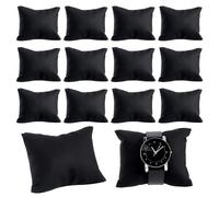 PH PandaHall 20pcs PU Leather Watch Pillows, 2.7x3.3 Inch Bracelet Pillows Black Soft Watch Display Pillow Cushion Pad Storage Pillow for Bracelet Bangle Jewellery Display Stand Organizer Exhibition