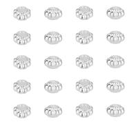 PH PandaHall 20pcs Sterling Silver Spacer Beads 3mm Round Flat Spacers Jewellery Making Supplies Silver Beads for Handmade Necklace Earring Gifts Eid Mubarak Wedding Anniversary Decoration