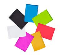 PH PandaHall 210 Pack 7 Colour Metallic Foil Open Top Sealable Bags Vacuum Heat Seal Pouches Heat Sealable Bags Storage Bag for Storage Repackaging Samples Wedding Favors Bag, 2.3x 3.5inch