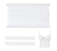 PH PandaHall 22 Yards Boning Cover Sewing Bone Casing, 1/2 Inch Underwire Channeling Tape Corset Boning Fabric Covered Bonings for Sewing Handicraft Corset Making Wedding Dress Crafting Costume, White