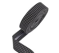 PH PandaHall 22m Double Fold Bias Tape Fabric Bias Binding Tape Seam Binding Tape 2.6cm Wide Black Bias Tape with White Dot Sewing Tape for Crafts Sewing Cloth Piping Seaming