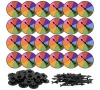 PH PandaHall 24 Sets Rainbow Spinner Wheel 10cm Round Spinner Board Paper Math Game Spinners Prize Wheel with Rotating Arrows for Holiday Family Party Birthday Housewarming Trade Shows