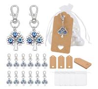PH PandaHall 24 Sets Tree of Life Keychain Favors Party Wedding Favors Organza Gift Bags Silver Tree Keyring Small Mesh Bags with Blank Tags for Graduation Teacher Gifts Birthdays Bridal Guest Return