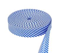 PH PandaHall 24 Yards Single Fold Bias Tape, Blue Stripe Ribbons 2.2cm Polyester Single Fold Binding for DIY Crafts Apparel Making Sewing Piping Binding Hemming Quilting Hair Bows Headbands