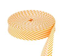 PH PandaHall 24 Yards Single Fold Bias Tape, Orange Stripe Ribbons 2.2cm Polyester Single Fold Binding for DIY Crafts Apparel Making Sewing Piping Binding Hemming Quilting Hair Bows Headbands