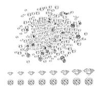 PH PandaHall 2400pcs Clear Cubic Zirconia Stone, 8 Sizes Pointed Back CZ Stones Faceted CZ Diamante Rhinestone Gems for DIY Ring Earring Bracelet Nail Art Bridal Jewelry Phone Case Making