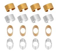 PH PandaHall 240pcs Rectangle Slide Charms Leather Rope Clips Large Hole Slider Loose Beads Wristband Locking Clips 6.5x4mm ID Jewellery Connector for Bracelets Necklace Jewellery Making, Silver/Gold