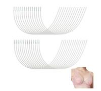PH PandaHall 24Pairs 2 Size Stainless Steel Bra Wire Metal Bra Wire Heavy Gauge Sturdy Underwire for D Cup C Cup Bras Replacement Repair Accessories Women Bra Bustiers Corsets