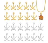 PH PandaHall 24pcs 2 Colours Brass Charms Rhinestone Claw Settings, Cabochon Settings Open-Back Bezel Pendant Setting Gemstone Claw Trays for 8x10mm Gems Jewellery Making, Silver/Golden