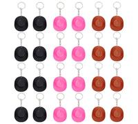 PH PandaHall 24PCS 3 Colors Mini Cowboy Hat Keychain Western Cowboy Style Hat Key Chains Small Cowgirl Hat Keychains Bag Pendant for Keyring Men Women Handbag Backpack 5.5x4.7 cm