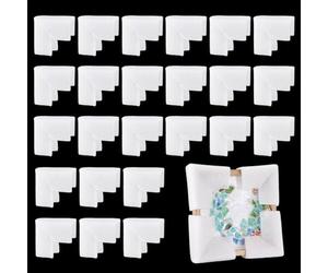 PH PandaHall 24pcs Foam Corner Protectors Edge Protection Corners, White Soft Furniture Corner and Edge Safety Bumpers for Pictures Frame Shipping Packaging Gift Wrapping, 4.2x3.7x1.9inch