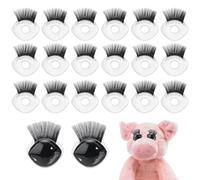 PH PandaHall 24pcs Puppets Eyelashes 31.5mm Plastic Eye Lashes Clear Safety Eyes Crafts Eyelashes Accessories for Crocheting Stuffed Animals Amigurumi Craft Halloween Christmas Party Gift