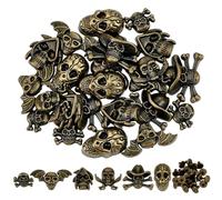 PH PandaHall 24pcs Skull Rivets Studs Screw Back Skull Rivets, 6 Styles Punk Skeleton Ghost Leather Decorative Buttons for Clothes Bag Leather Jacket Belt DIY Craft Making