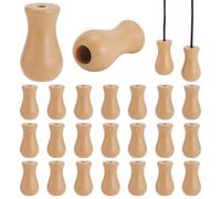 PH PandaHall 24pcs Wooden Cord Tassels, Blind Pull Cord Knobs Wood Tassels Blind Cords Pulls Wooden Hanging Pulls Wood Blind Pulls Replacement for Rustic Window Curtain Shade, Light Brown Color