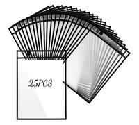 PH PandaHall 25 Pack 13x10 Inch Clear Plastic Sleeves Black Dry Erase Pockets PVC Job Ticket Holders Reusable Sheet Protectors for Classroom Homeschool Office Workshop Organization Halloween Supplies