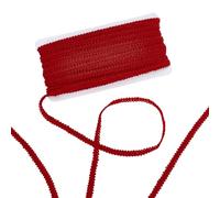 PH PandaHall 25m Gimp Braid Trim, 8mm Polyester Braided Trim Sewing Centipede Lace Ribbon Trim Decorative Craft Lace Ribbon for DIY Crafts Costume Sewing Curtain Home Decoration Gift Wrapping, Red