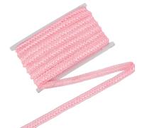 PH PandaHall 25m Pink Satin Gimp Braid Trim, Triangle Braided Ribbon 18mm Woven Braid Lace Trim Decorative Gimp Ribbon Craft Woven Trims for Sewing DIY Craft Costume Home Decor
