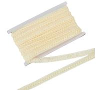 PH PandaHall 25m Triangle Braided Ribbon 18mm Satin Gimp Braid Trim Woven Braid Lace Trim Decorative Gimp Craft Woven Trims for Sewing DIY Craft Costume Home Decor, Beige Color
