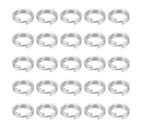 PH PandaHall 25pcs 925 Sterling Silver Split Jump Ring, 6mm Necklace Connection Double Loops Ring Round Jewellery Making Supplies Jewellery Clasps for DIY Necklace Bracelet Jewellery Making Finding
