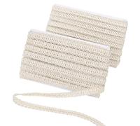 PH PandaHall 26 Yards Gimp Braid Trim 5/8 inch Woven Braid Trim Beige Upholstery Trims for Sewing Polyester Woven Gimp for Home Decoration Slipcover Curtains Dress Making Handicrafts