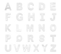 PH PandaHall 26PCS Alphabet A-Z Beads, Freshwater Shell Initial Charm Beads for Jewelry Making, White, Round, 11.5-12mm Long, 7.5-13mm Wide, 2-3mm Thick, Hole: 0.7-1mm