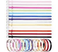 PH PandaHall 26pcs Wristbands Bracelets, 13 Colours 8.62" Imitation Leather Cord Bracelets Adjustable Bracelet Strap for Slide Letters DIY Jewellery Making Craft Projects Gifts, 8mm Wide