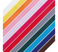 PH PandaHall 26Yards Single Fold Bias Tape, 12 Colors Cotton Polyester Bias Binding Tape Hemming Ribbon Folding Trim for DIY Craft Sewing Quilting Binding Hemming Apparel, 14~17mm Width