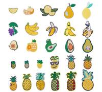 PH PandaHall 27Pcs Pineapples Iron on Patches Embroidered Fruit Sew on Patches for Crafts, Cute Banana Appliques Decorative Stickers for Clothes Jeans Jackets Backpacks Hats