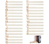 PH PandaHall 27pcs Vinyl Record Divider A-Z Vinyl Storage Dividers Holder Alphabetical Record Separator Holder Wooden Letter Organizer Guides for Album File DVD Book Shelf Markers Storage