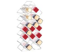 PH PandaHall 28 Grids Lipstick Holder Organizer Fish Shape Lipstick Tower 2.5cm Square Slots Desktop Organizer Clear Lip Gloss Holder Makeup Storage for Cosmetic Bathroom Vanity, 11x6.4x25.3cm