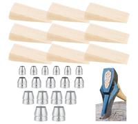 PH PandaHall 28pcs Safety Round Handle Wedges Wood & Stainless Steel Handle Wedges Hammer Handles Wedge Kit for Axe Hammer Sledge Handle Replacement Woodworking Hatchet Repair Framing
