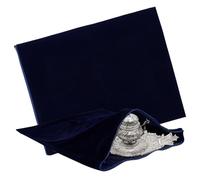 PH PandaHall 2pcs 30"x24" Silver Storage Bags, Anti Tarnish Storage Bags Big Silverware Bag Silver Cutlery Store Bag with Zipper for Trays Dishes Store Jewellery Organization, Dark Blue