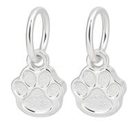 PH PandaHall 2pcs 925 Sterling Silver Paw Print Charms, Dog Charms Footprint Silver Dangle Charm with Jump Ring Bracelet Accessoies for DIY Craft Necklace Earring keychain Jewellery Making 7x6mm