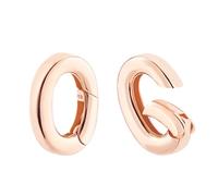 PH PandaHall 2pcs 925 Sterling Silver Spring Bail Connector, 10.5x7.5mm Rose Gold Necklace Clasps and Closures Bail Clasp Necklace Enhancer Snap Gate Ring for DIY Bracelets Jewelry Crafts Making