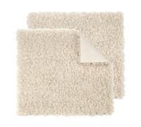 PH PandaHall 2pcs Curly Faux Fur Fabrics Wool Plush Fabrics 43x38cm Fuzzy Craft Fabric Sherpa Fleece Fabrics for DIY Sewing Costume Pillows Teddy Bear Puppet Hair Making, Beige