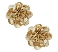 PH PandaHall 2pcs Gold Flower Brooch Set for Women, 7.5inch Large Flower Pins for Clothes Decorative Floral Brooch for Bridesmaid Brooch Lapel Pin Party Ceremony Dance Gifts Accessory