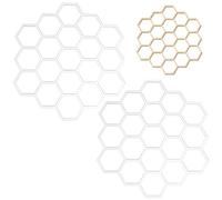 PH PandaHall 2pcs Honeycomb Router Template, Clear Acrylic Bee Inlay Templates Engraving Machine Template for Woodworking Drawing Painting Board Handicraft Decor Templates Crafts Making, 12.3*11.4inch
