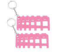 PH PandaHall 2pcs Micro Locs Sizing Tool Pink Hair Braiding Tool Acrylic Precise Measuring Gauge Ruler Wicks Sizing Tools Dreadlock Hair Accessory for DIY Styling Salon Use Hairdressing Accessory