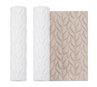 PH PandaHall 2pcs Polymer Clay Texture Roller for Earrings Making Embossing Pottery Rollers, Leaf Pattern Texture Roller Like Polymer Clay Textures Sheets for DIY Jewelry Making Ceramic Pottery Crafts