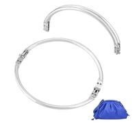 PH PandaHall 2pcs Purse Frame Kiss Lock Clasp Bag Frame, 239mm/9.4inch U-Shaped Aluminum Kiss Clasp Internal Tubular Frame Replacements for Purse Handle Bag Making Sewing Clutch Crafts